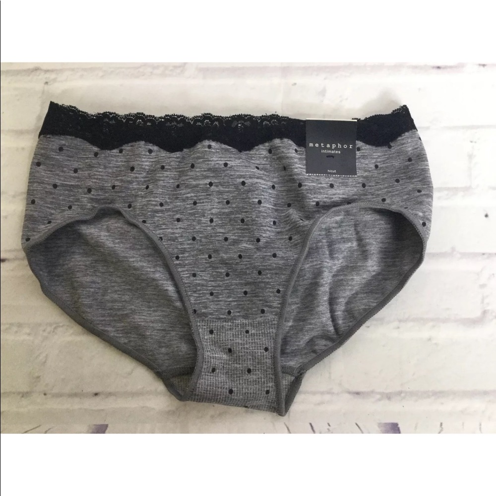 Metaphor Lace Trim Hicut Seamless Panty Size 5
